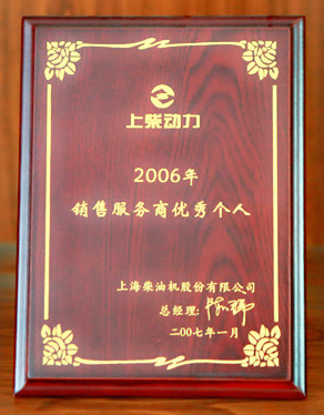 上柴動(dòng)力銷(xiāo)售服務(wù)商優(yōu)秀個(gè)人